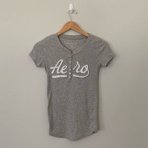 aeropostal grey tight fitting tee